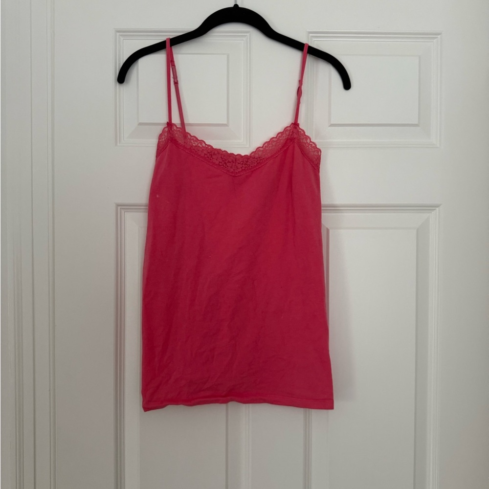 Pink lace cami